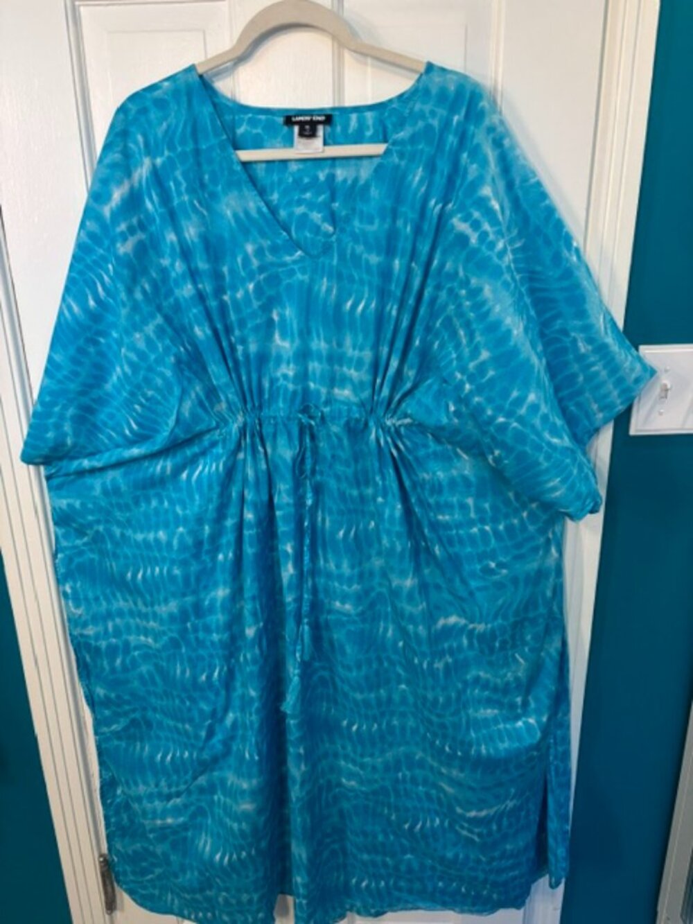 Tye-Dye V-Neck Caftan/Coverup
